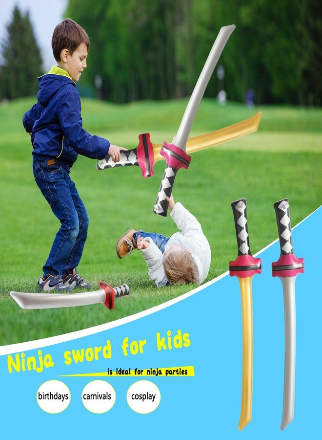 Cotiny 24 Pack Inflatable Ninja Swords Inflatable Sword Samurai Katana Blow Up Swords for Ninja Cosplay Swimming Pool Party Supplies Halloween Costume Accessories (Color Style 2) - Image 5