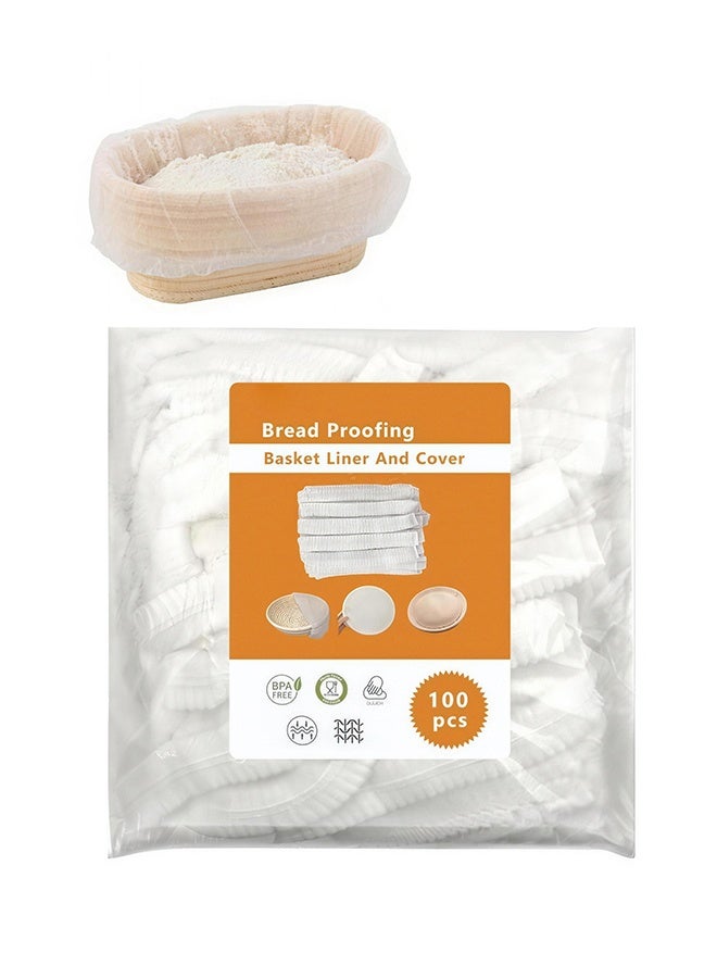 100Pcs Disposable Non-Woven Banneton Liners Fit Multiple Round & Oval Bread Proofing Baskets For Sourdough Baking - Image 1