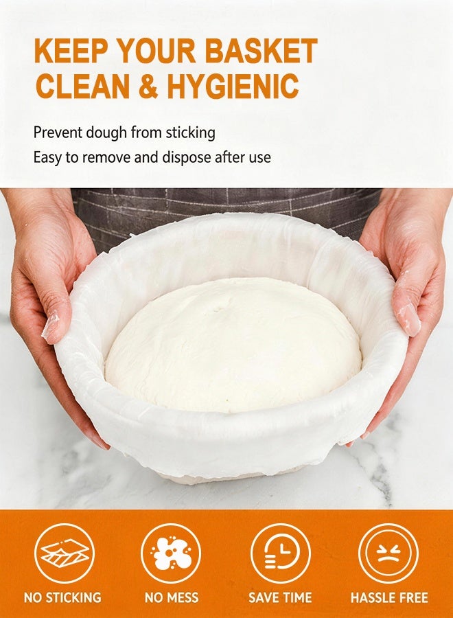 100Pcs Disposable Non-Woven Banneton Liners Fit Multiple Round & Oval Bread Proofing Baskets For Sourdough Baking - Image 3