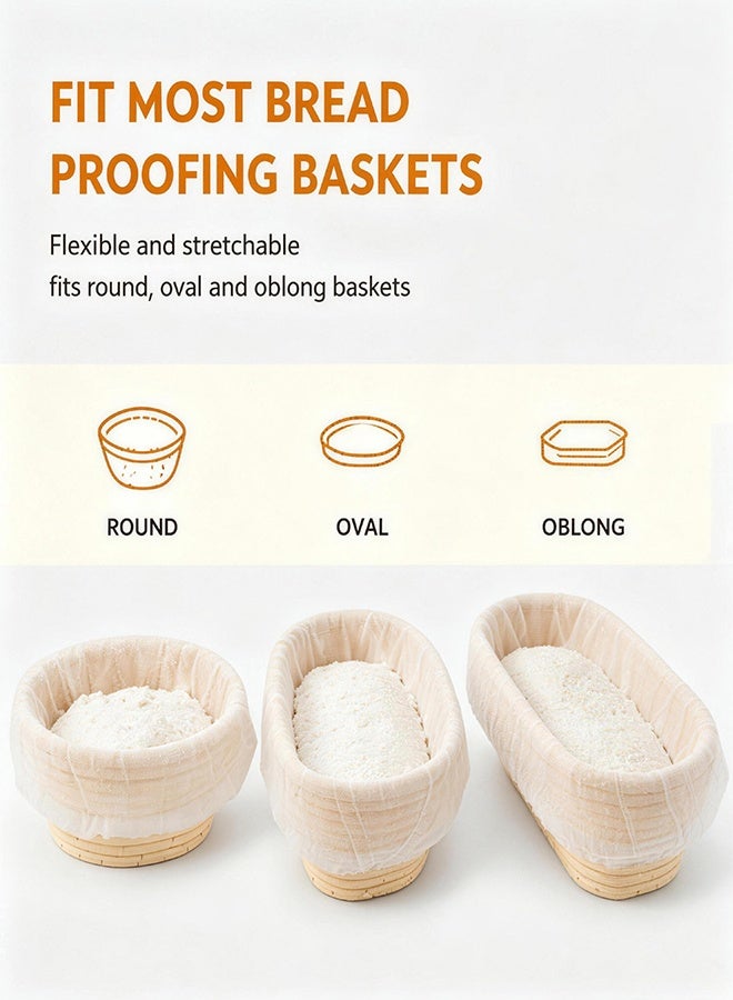 100Pcs Disposable Non-Woven Banneton Liners Fit Multiple Round & Oval Bread Proofing Baskets For Sourdough Baking - Image 5