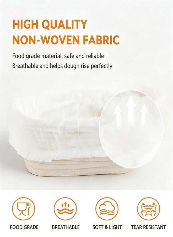 100Pcs Disposable Non-Woven Banneton Liners Fit Multiple Round & Oval Bread Proofing Baskets For Sourdough Baking - Image 2