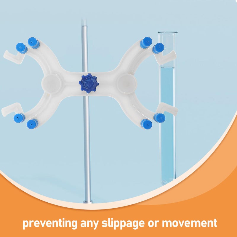 Adjustable Plastic Butterfly Clamp with Lab Stand Support for Chemistry Experiments Test Tube Holder - Image 4