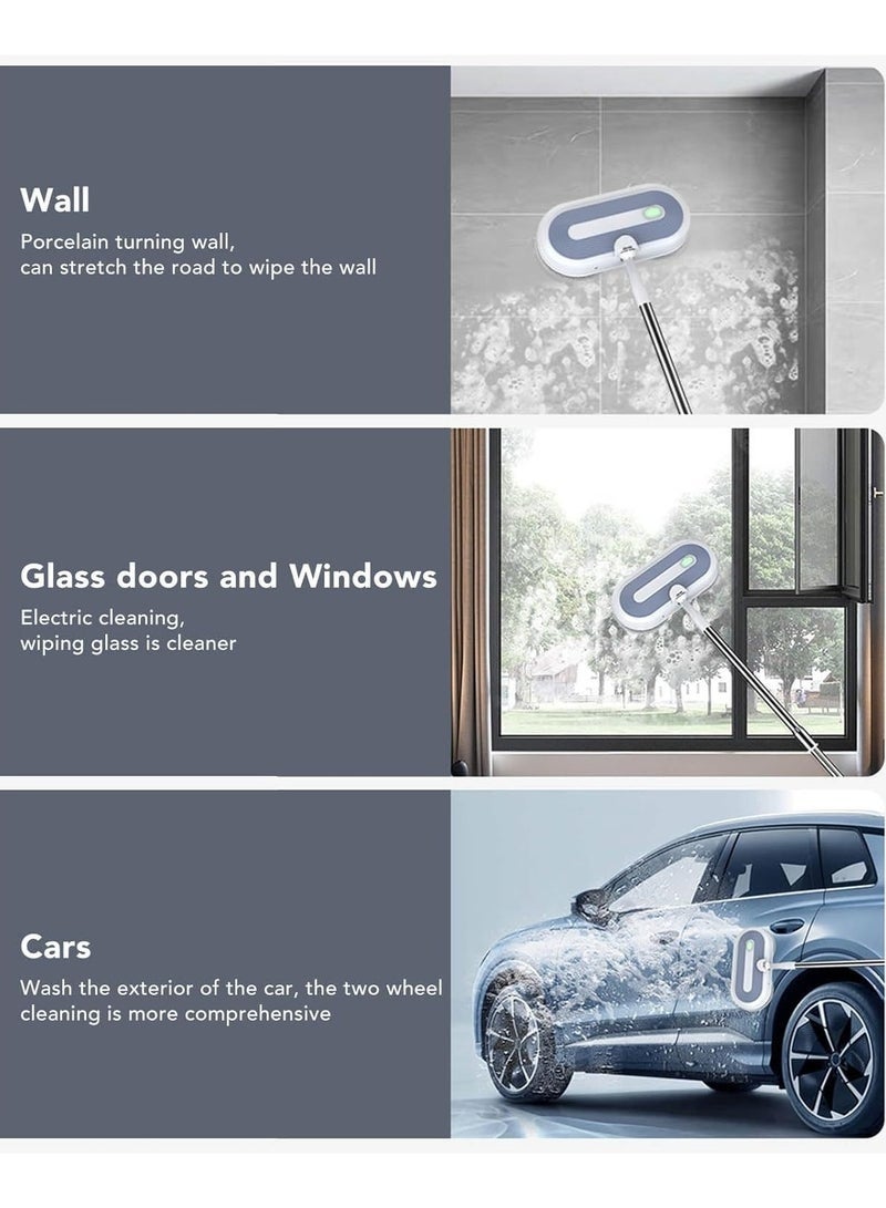 دينكس Cordless Electric Spin Mop with Water Sprayer & LED Headlights – 290ml Tank, 50min Runtime, Adjustable Handle, Self-Propelled Floor Cleaner for Tile, Marble, Laminate & Wood – Rechargeable Mop - Image 3