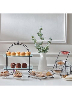 Home Box Vintage 4-Piece Glass Snack Set 26.6x27.7x15.4 cm  - Image 5