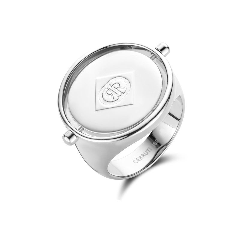 CERRUTI 1881 Medallion Sofia Silver Stainless Steel Ring for Women 56mm - Image 3