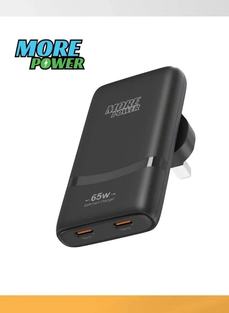مور بور شاحن بيت 65 واط PD من مور باور شحن سريع مخرجين تايب سى بتقنية GAN - Image 1