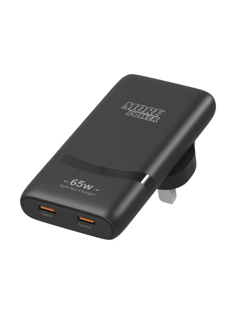 مور بور شاحن بيت 65 واط PD من مور باور شحن سريع مخرجين تايب سى بتقنية GAN - Image 4