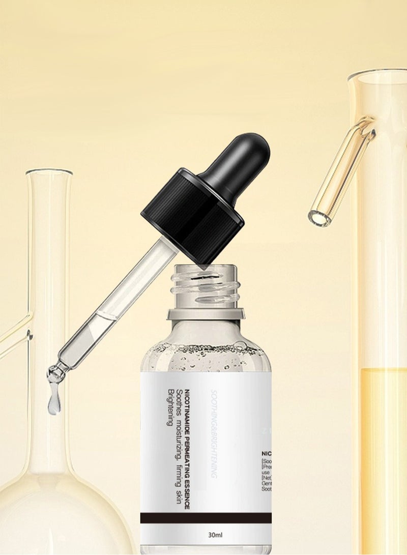 ZHENXIU Nicotinamide Permeating Essence, Brightening Moisturizing Smooth Delicate Facial Niacinamide Serum, Pore Minimizer Serum for Face and Pore Shrinker 30ml - Image 2