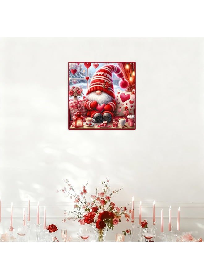 TaeYsck Valentine's Day Diamond Painting Kits for Adults Beginners,Gnome 5D DIY Diamond Art Kit Full Round Drill Diamond Dot Gem Art for Adults,Paint with Diamonds Pictures Adult Crafts Diamond Kit - Image 5