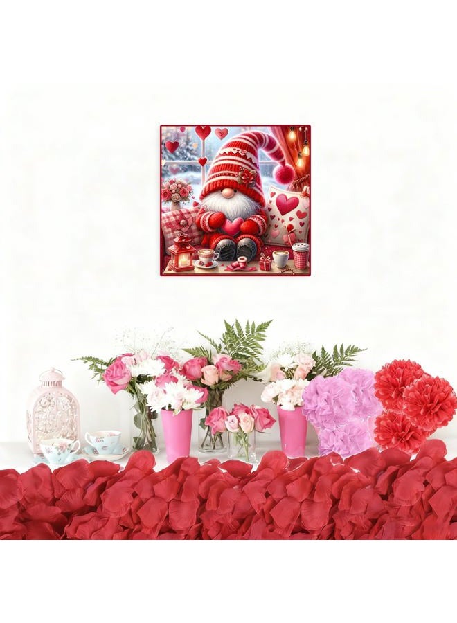 TaeYsck Valentine's Day Diamond Painting Kits for Adults Beginners,Gnome 5D DIY Diamond Art Kit Full Round Drill Diamond Dot Gem Art for Adults,Paint with Diamonds Pictures Adult Crafts Diamond Kit - Image 4