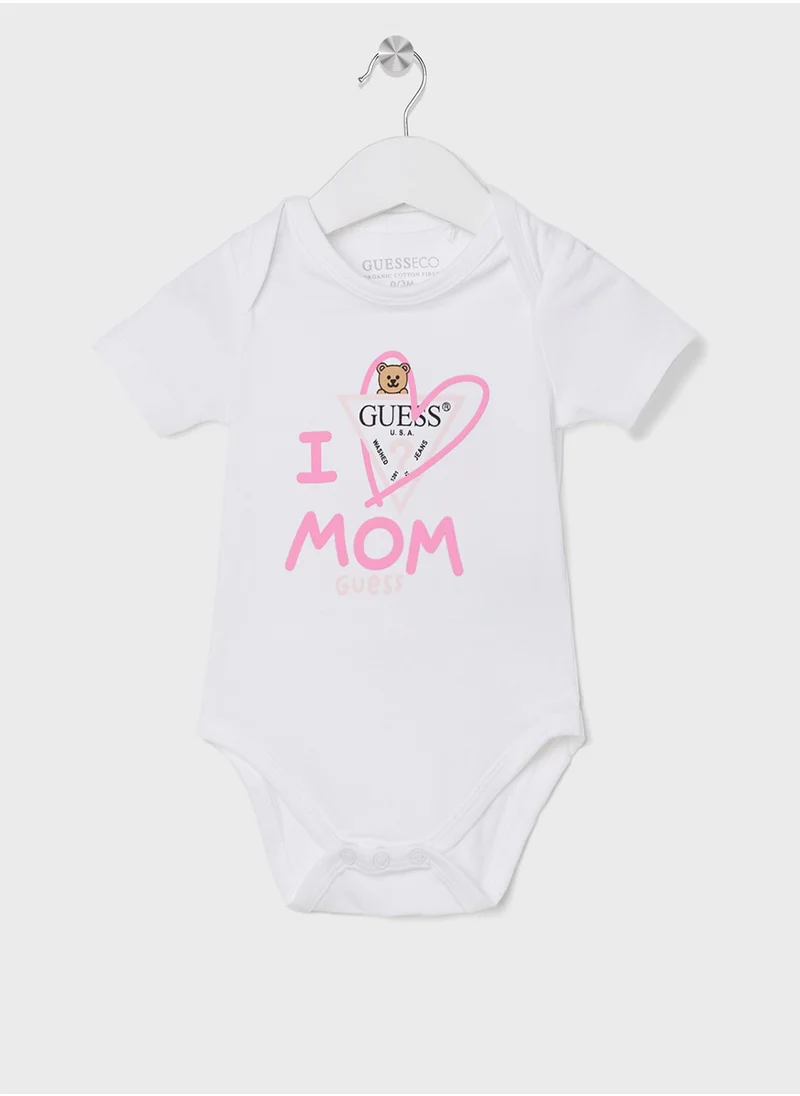 GUESS Infant Graphic Printed 2 Pack Bodysuit & Short Set