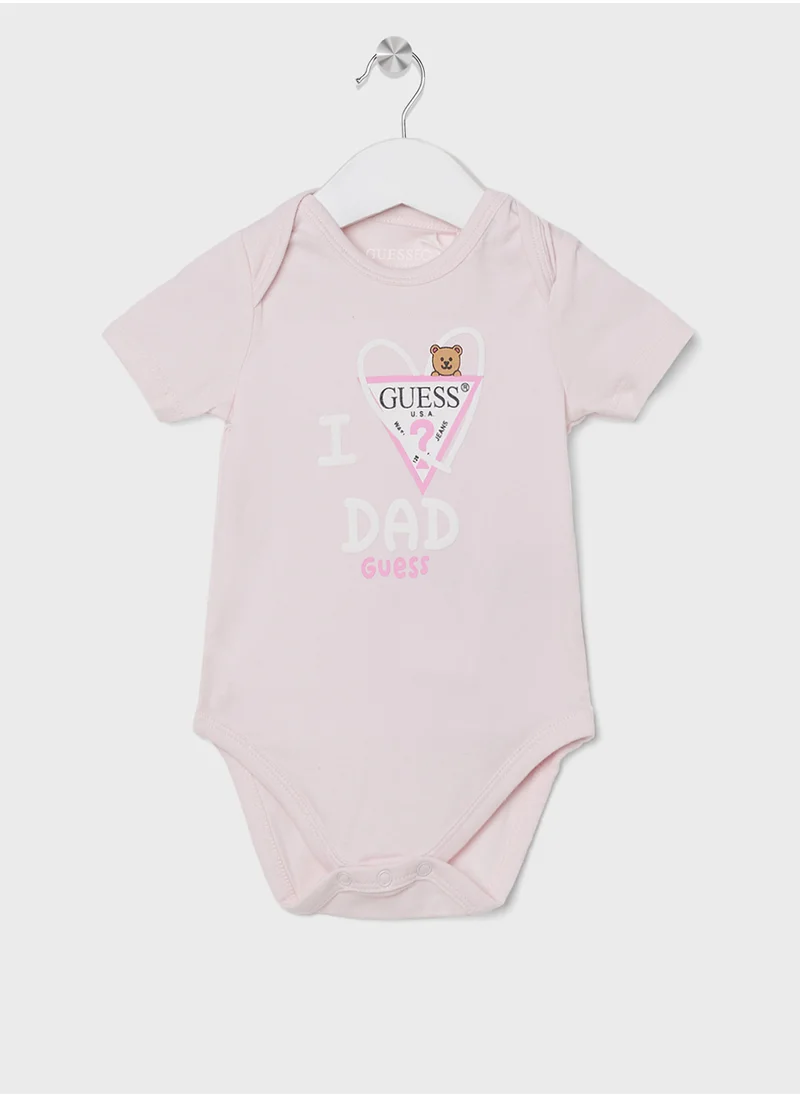 GUESS Infant Graphic Printed 2 Pack Bodysuit & Short Set