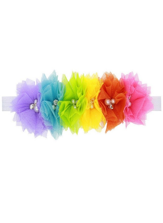 Patiky Baby Girls Rainbow Flower Headband Hair Band Accessories TS-FD03 (Tulle headband) - Image 4