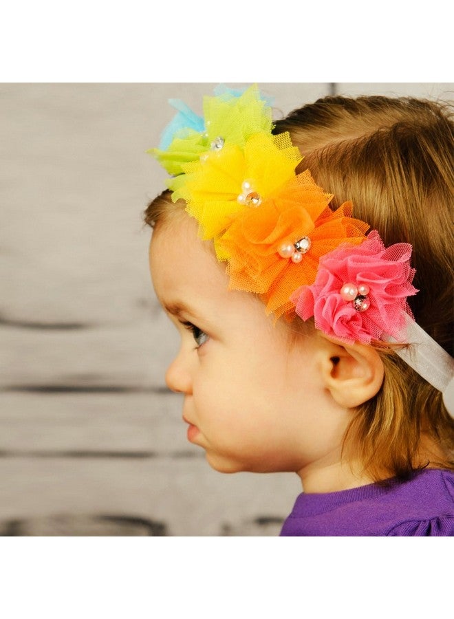 Patiky Baby Girls Rainbow Flower Headband Hair Band Accessories TS-FD03 (Tulle headband) - Image 3