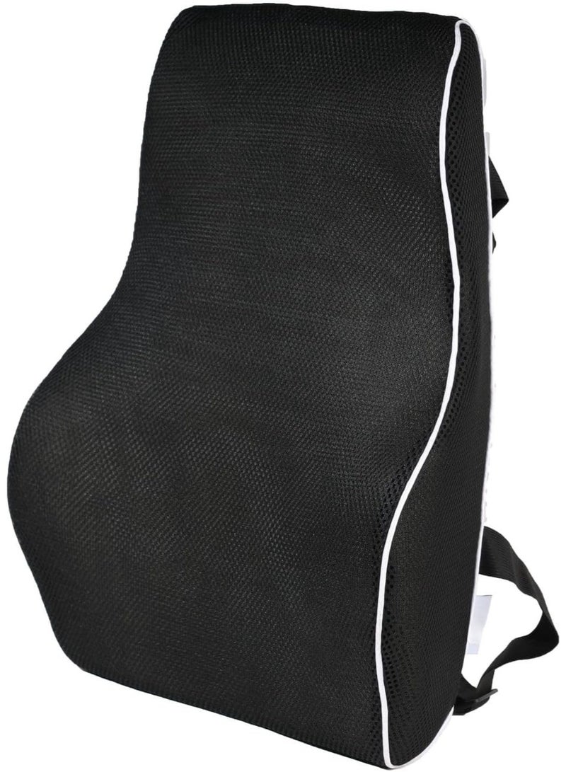 Memory Foam Car Seat Neck & Lumbar Support Cushion Set, Ergonomic Back and Neck Pillow for Car Seat, Office Chair & Home Seating, Breathable Washable Cover, Adjustable Straps - Image 1