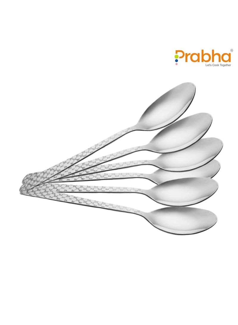 Prabha Stainless Steel Chess Tea Spoon Set of 24 Pcs (Silver), Best for Home & Kitchen, Including 24 Tea Spoon, Hard Material, Stain Proof, Easy to Use, Dishwasher Safe - Image 4