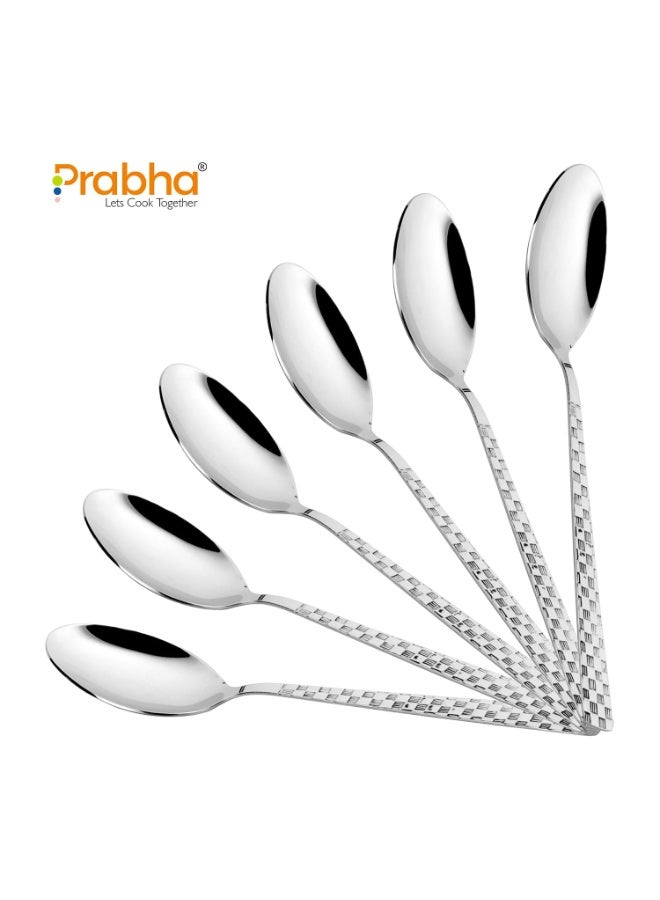 Prabha Stainless Steel Chess Tea Spoon Set of 24 Pcs (Silver), Best for Home & Kitchen, Including 24 Tea Spoon, Hard Material, Stain Proof, Easy to Use, Dishwasher Safe - Image 2