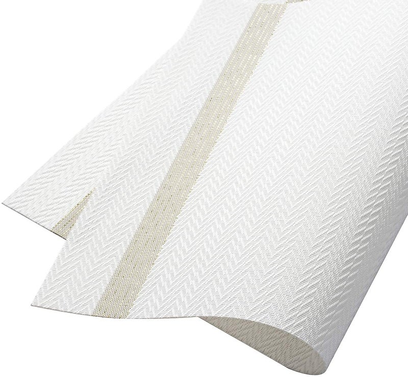 Leeonz Placemats for Dining Table Set of 6 PVC Placemats Table Placemats Placemats for Dining Table Washable NonSlip Color Code31CWhite - Image 4