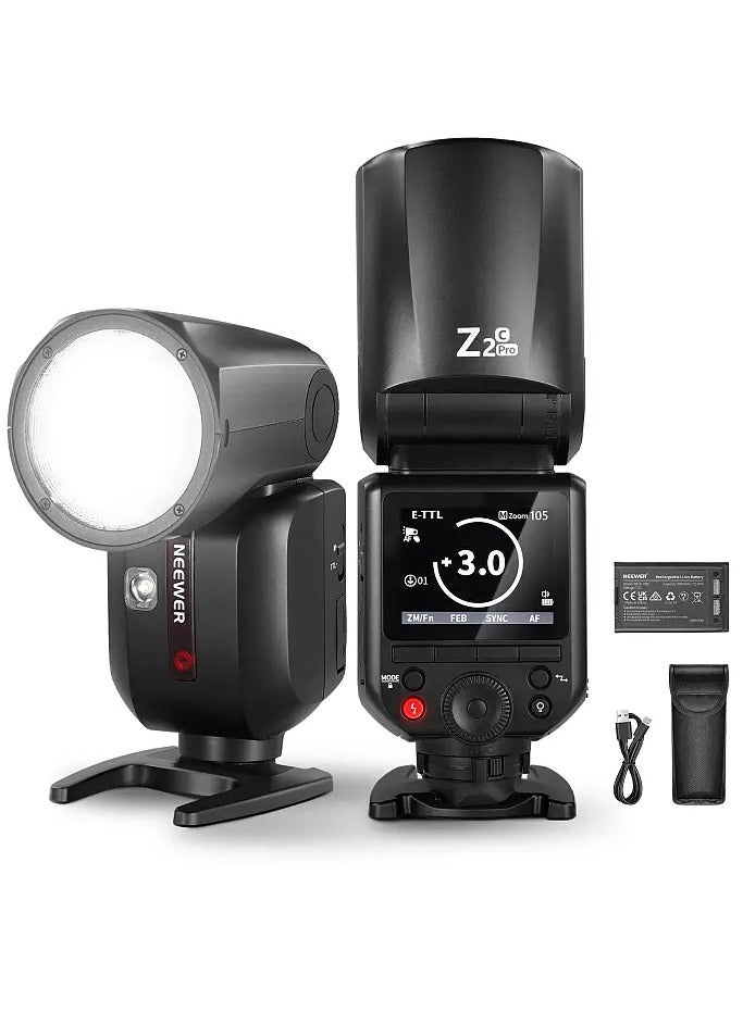 نيوير NEEWER Z2 PRO TTL Round Head Flash Speedlite - Canon - Image 1