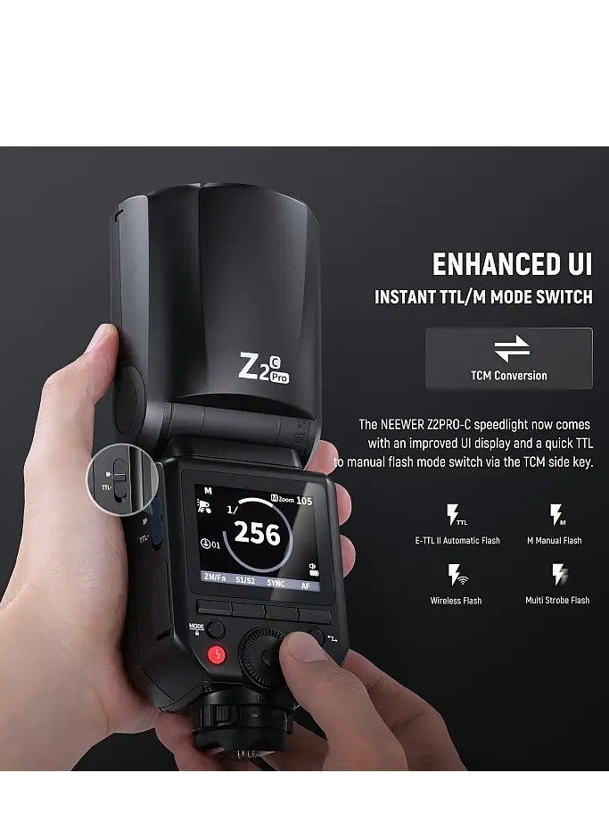 نيوير NEEWER Z2 PRO TTL Round Head Flash Speedlite - Canon - Image 4