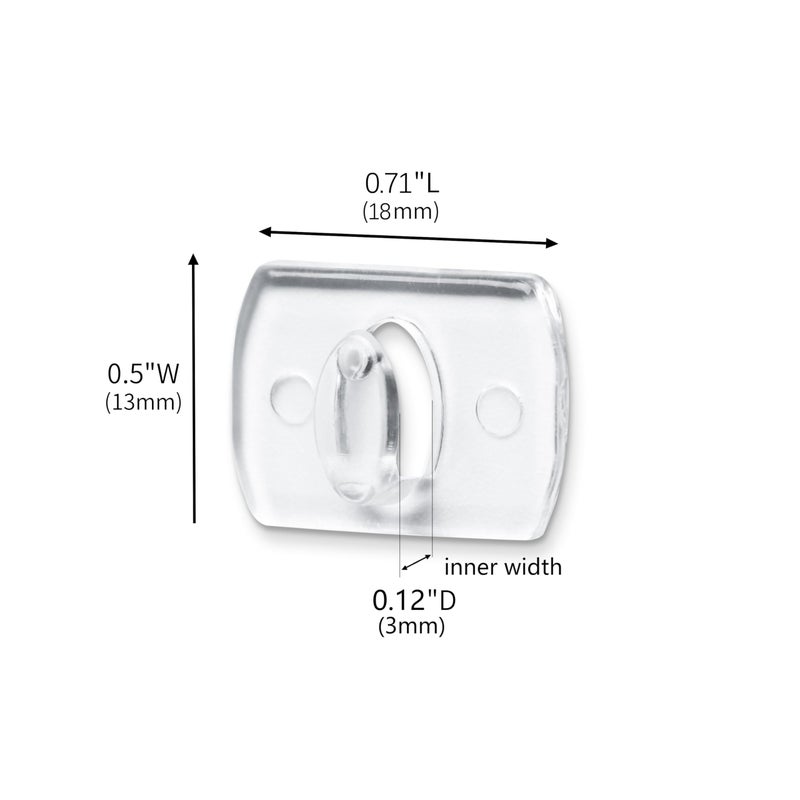 MOVELYST 100 Mini Clear Light Clips with 120 Adhesive Strips, Damage-Free Indoor Mini Wall Hooks for Hanging, Removable Clips for Christmas Decoration - Image 2