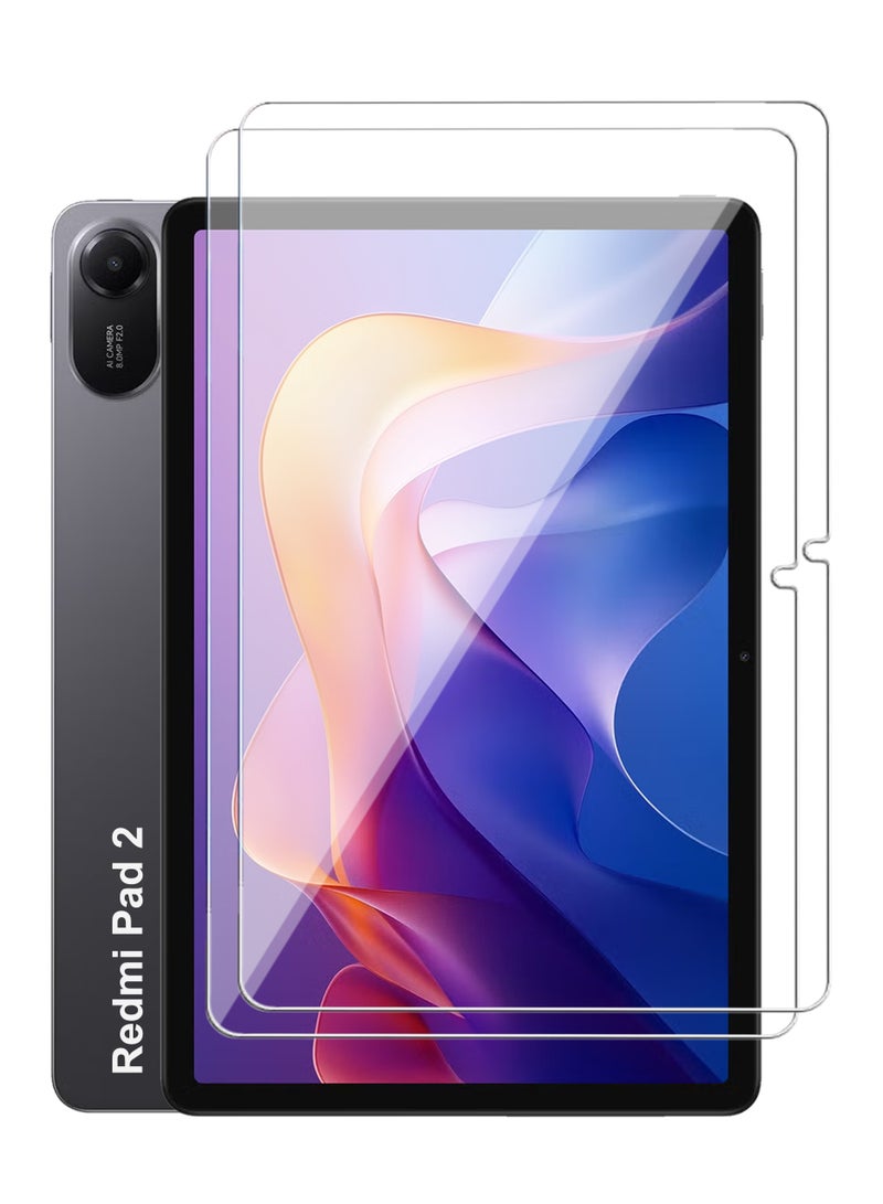 Xiaomi Redmi Pad 2 11 inch Screen Protector 2-Pack, HD Clarity Tempered Glass Screen Protector Film Scratch Resistant Bubble Free, High Transparency, Delicate Touch Screen Protector For Xiaomi Redmi Pad 2 11 inch - Image 1