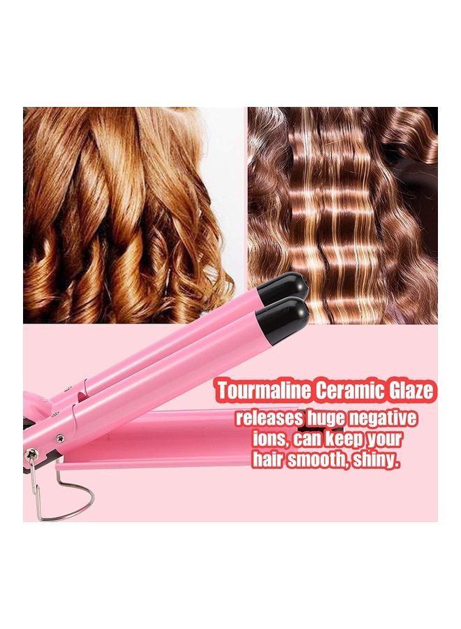 NIBEMINENT Adjustable 3 Barrel Hair Waver Curling Iron Wand Temperature Multicolour - Image 4