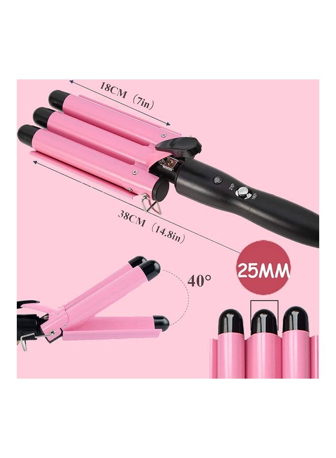 NIBEMINENT Adjustable 3 Barrel Hair Waver Curling Iron Wand Temperature Multicolour - Image 2