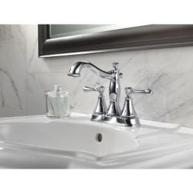 Delta Faucet Cassidy Centerset Bathroom Faucet Chrome, Bathroom Sink Faucet, Metal Drain Assembly, Chrome 2597Lf-Mpu - Image 2