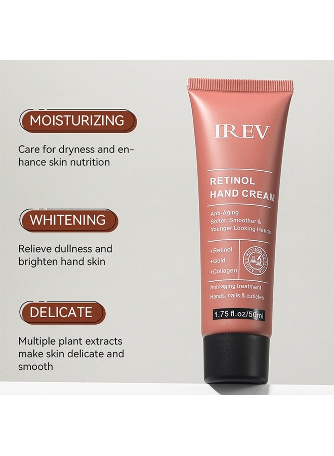 ايريف كريم اليدين الريتينول ، لوشن اليدين المضاد للشيخوخة مع الكولاجين ، مرطب الريتينول للشيخوخة والأيدي المتشققة الجافة ، العناية والحماية من البشرة والأظافر والبشرة 50 مل - Image 3