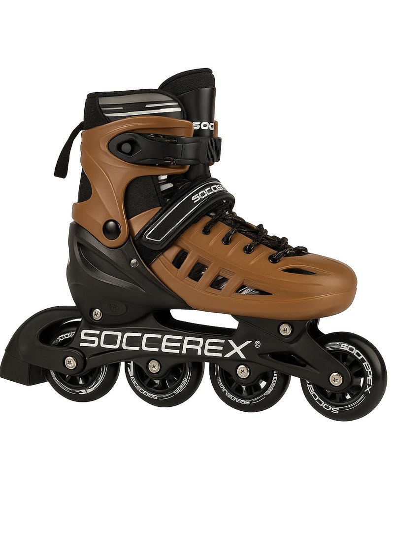 سوكريكس Soccerex مجموعة كاملة من أحذية التزلج بالعجلات للأطفال والشباب والكبار - Image 1