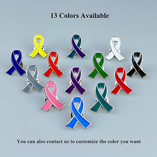 Alodidae 50pcs Teal Ribbon Awareness Pins Cervical Ovarian Cancer Awareness Products Pin - Image 4