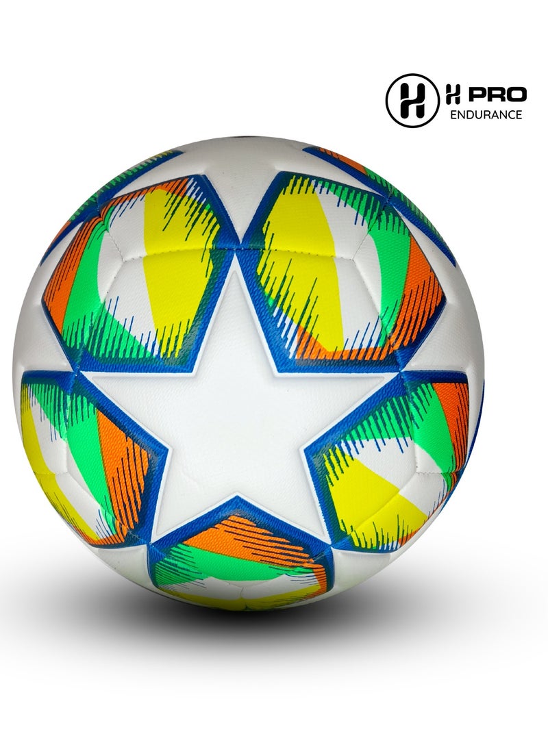 أتش برو كرة قدم H PRO Premium Match | مصممة للتحكم والأداء الفائق | مقاس 5 | متعددة الألوان - Image 1