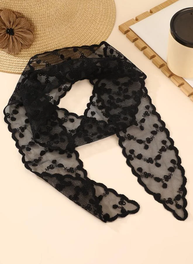 Take Two Black Lace Bow Hair Tie