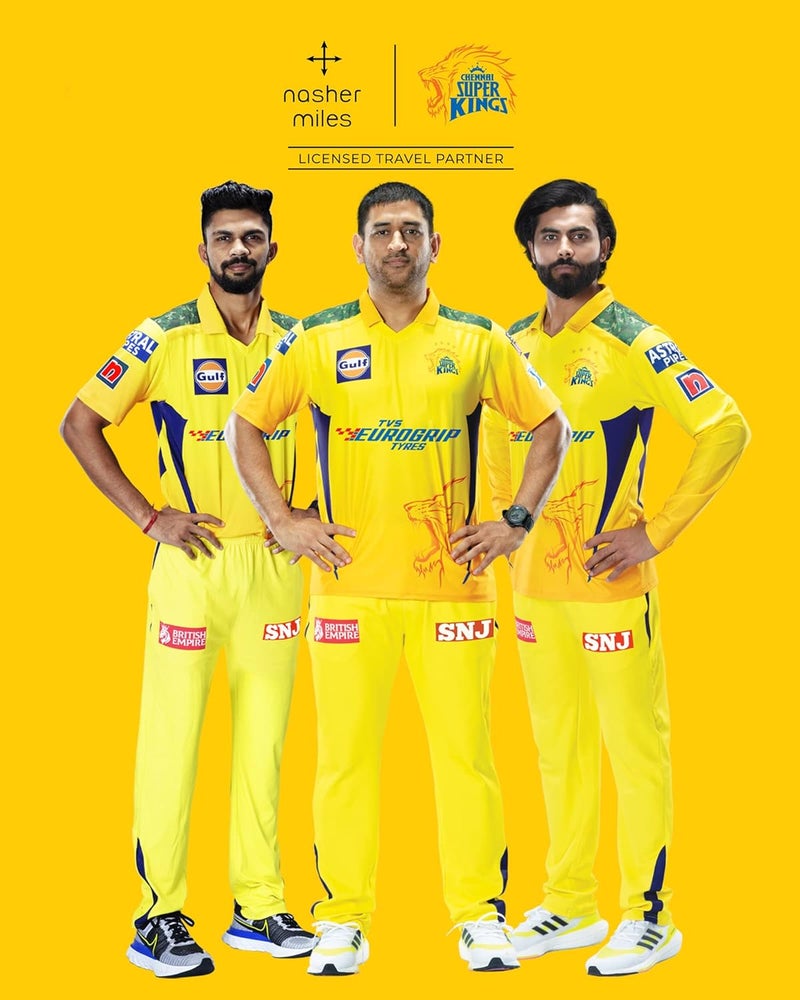 nasher miles x Chennai Super Kings (CSK) Polyester Yellow Straight Outta Chepauk 55 cm (20 Inch) Small Protective Luggage Cover - Image 2