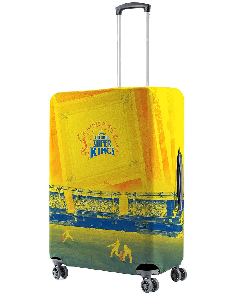 nasher miles x Chennai Super Kings (CSK) Polyester Yellow Straight Outta Chepauk 55 cm (20 Inch) Small Protective Luggage Cover - Image 1