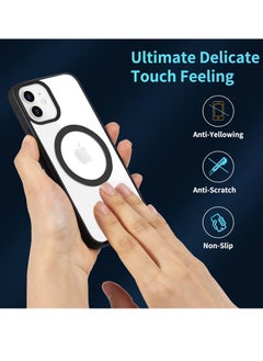 ten.tech Transparent magnetic protection case compatible with MagSafe for iPhone 11 English mobile phone, anti-shocks and scratches (black) Silicone back cover by TenTech  - Image 5