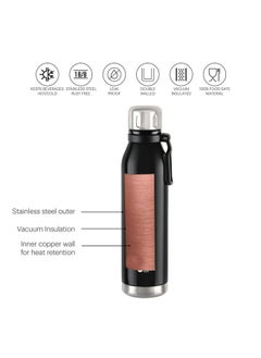 Cello Cello Bentley Stainless Steel Flask, 800ml, Black | 24 Hours Hot and Cold Thermoflask | Leak Proof & Screw Top Lid | Ideal for Office, Gym, Home, Kitchen, Hiking, Trekking, Travel Bottle  - Image 3