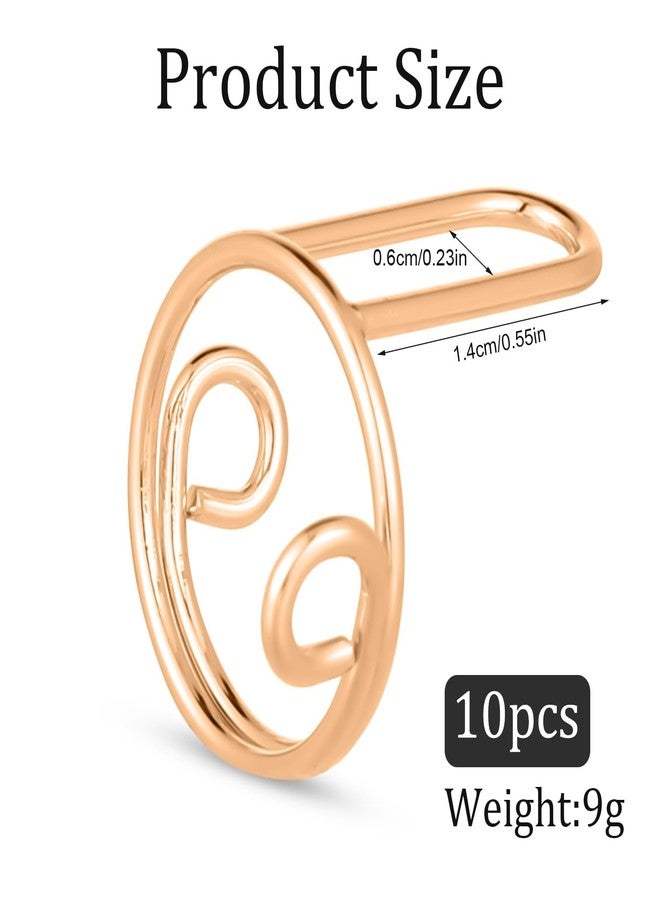 RupeeRise 10 Pcs Nail Rings for Women, Elegant Nail Ring Set, Nail Extension Rings Premium Nail Ringsfor Daily Routine Cosplay Drama Performance and Parties - Image 2