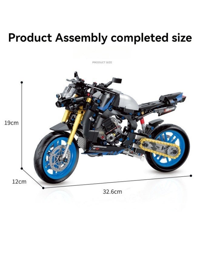 M MIAOYAN Building Block Toy Motorcycle Street Car 1:8 Compatible with Lego Assembling Building Blocks Children's Toy  - Image 3