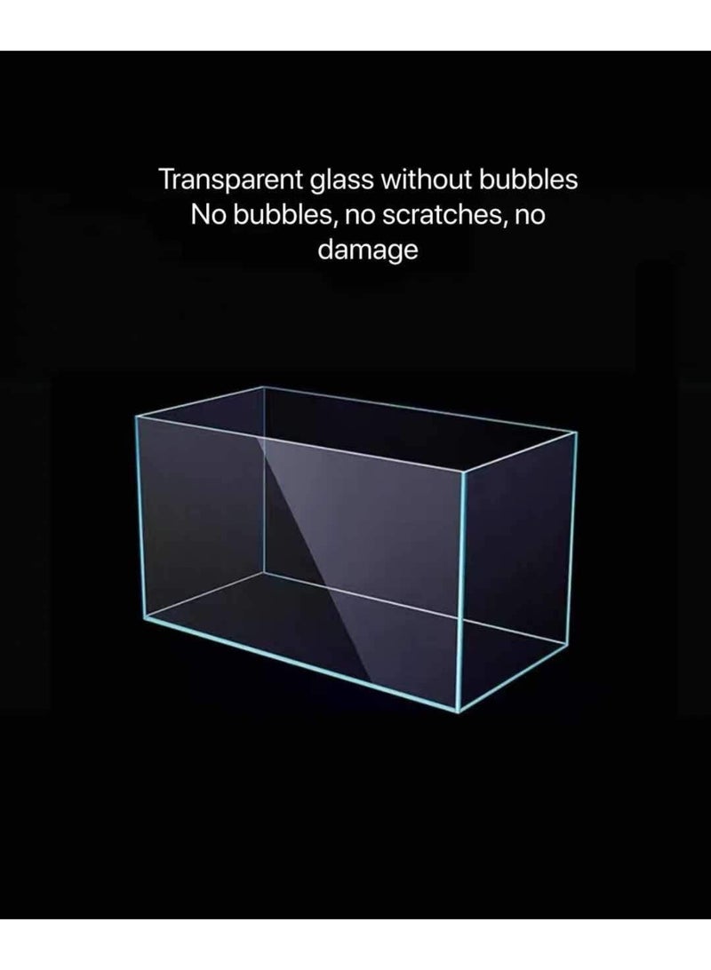 Hi Pets Supplies Super White Glass Aquarium Tank | 30cm (L) × 18cm (W) × 21cm (H) | 4mm Strong Glass Small Fish Tank | Crystal Clear Aquarium for Freshwater & Saltwater - Image 2