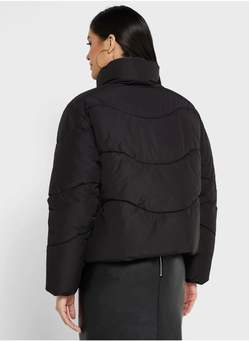 VERO MODA Zip Through Puffer Jacket