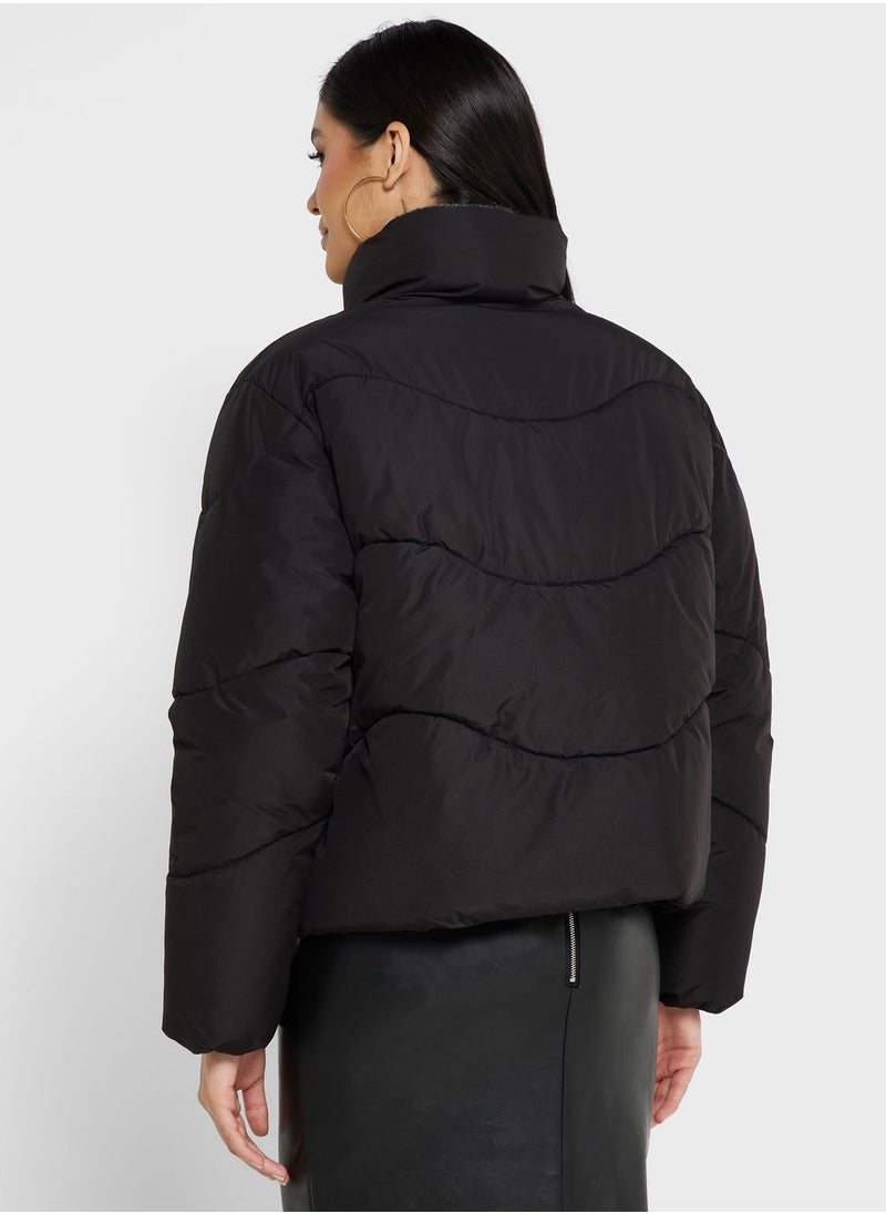 VERO MODA - Zip Through Puffer Jacket - Image 1