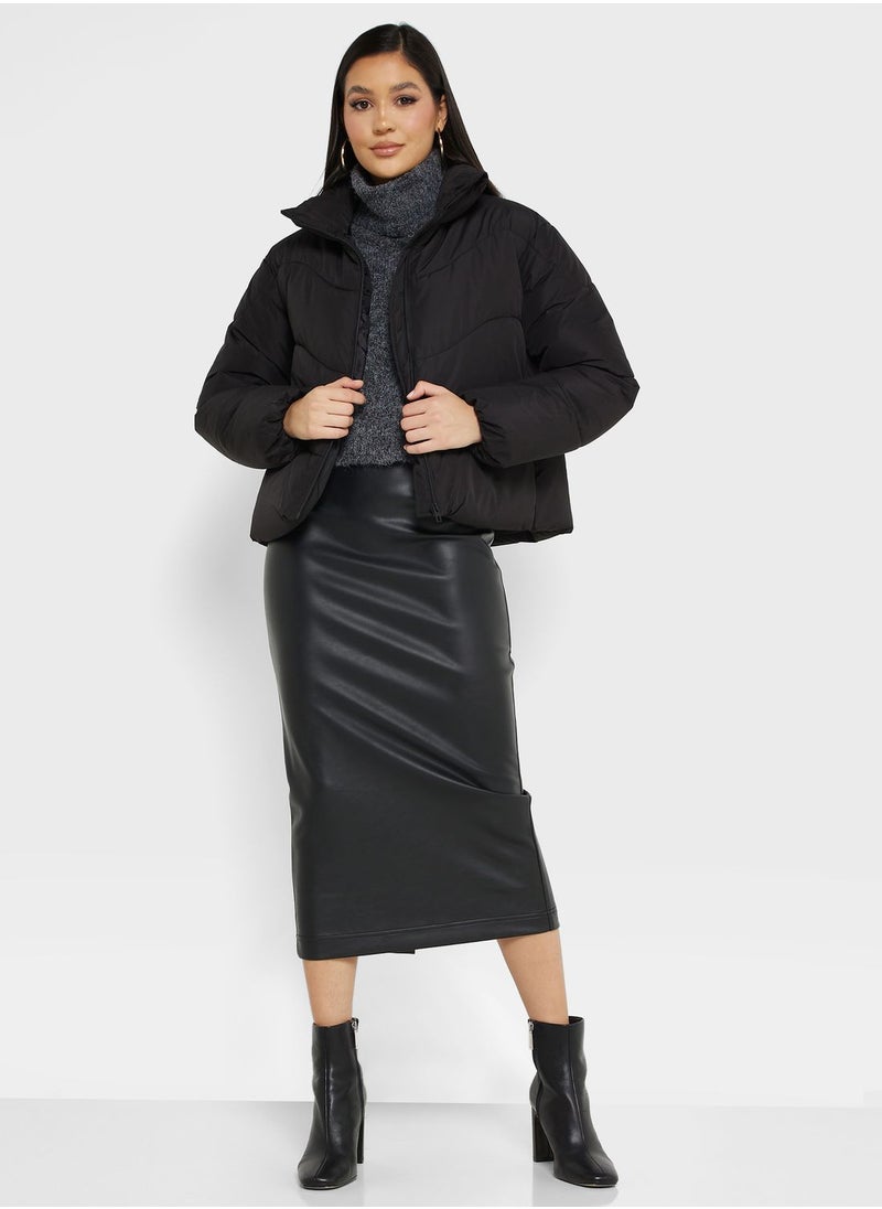 VERO MODA - Zip Through Puffer Jacket - Image 1