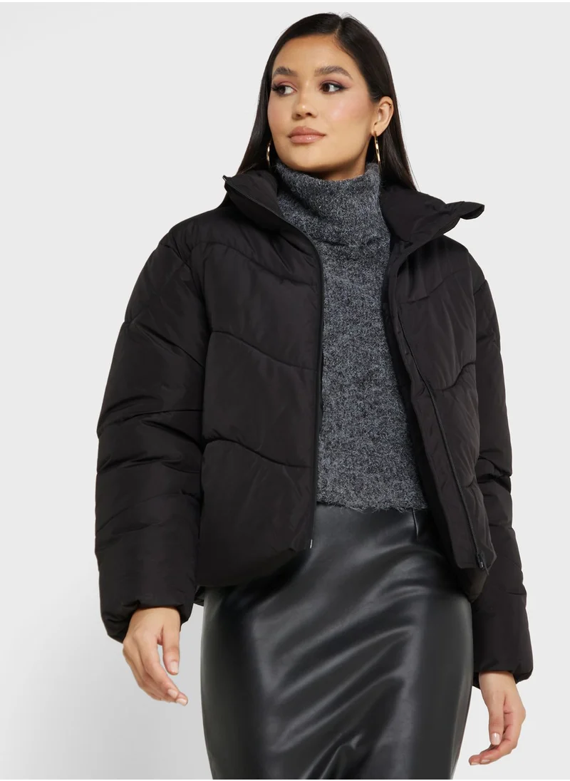 VERO MODA Zip Through Puffer Jacket