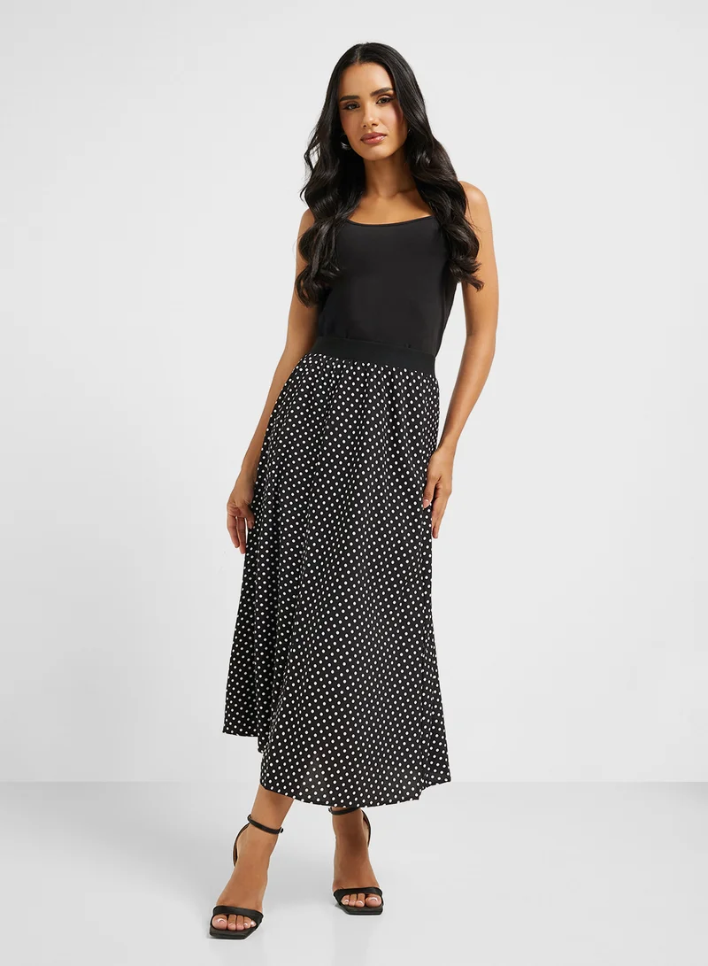 ELLA Polka Dot Print Skirt