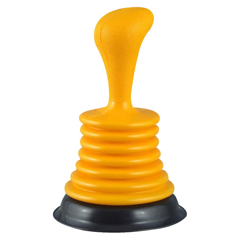 PlumbCraft 11in Mini Drain Plunger Drain and Sink Plunger for Kitchen and Bathroom Drains Drain Clog Remover with Handle Bellows Plunger to Unclog Sink Drain DIY Bathroom Sink Accessory