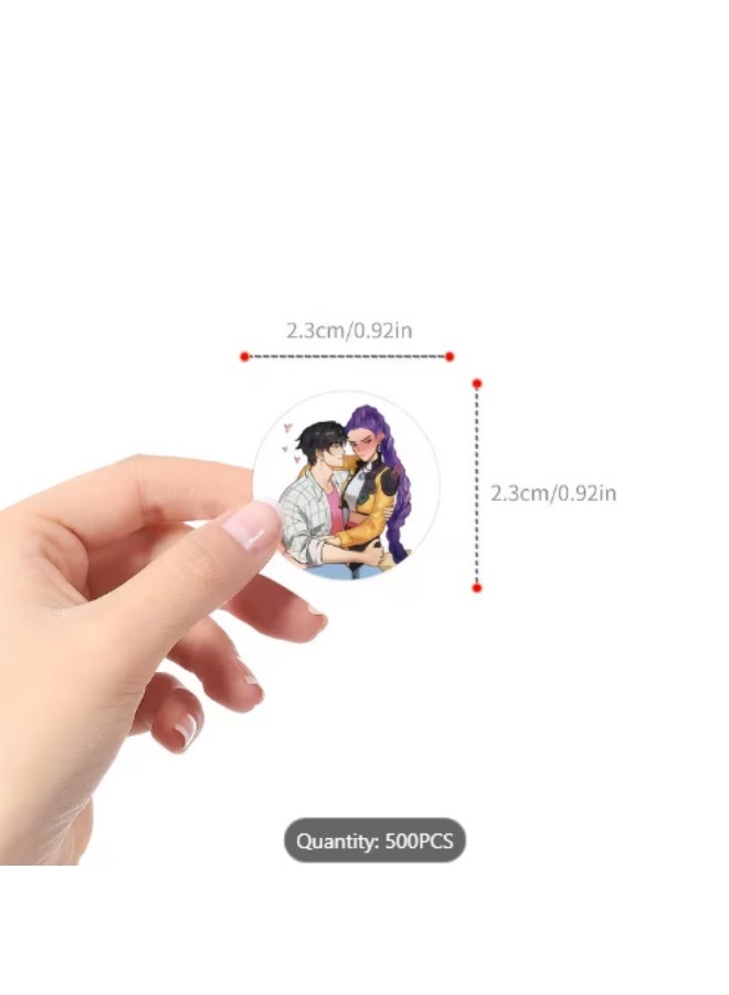 KPOP Sticker Bundle Set MIRA RUMI ZOEY – 500 PCS Sticker Roll (1 Roll) + 100 PCS Movie Hunter Stickers + Pencil Case + 4 PCS Spiral Notebooks | Cute KPOP Stationery Gift Set for Students, Teens & Fans - Image 5