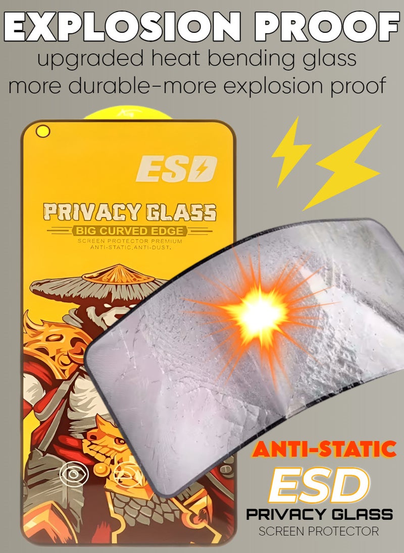 ESD 2 Pieces Tempered Dustproof Privacy Glass Screen Protector Compatible For Samsung Galaxy A21s - Image 4