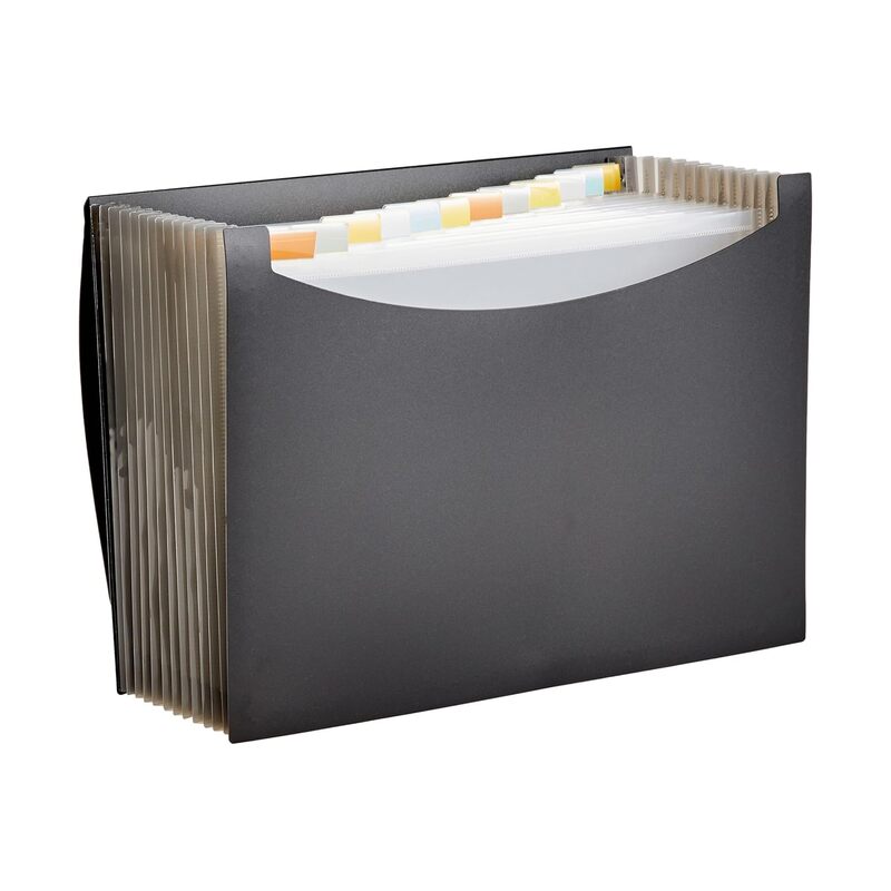 1PCS Expanding Organizer File Folder, Letter Size A4 - Black - Image 1